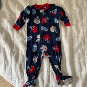 Carter's Red and Blue Football Print Footie